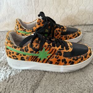 Japan Brand x Starwalk Green Star‎ Leopard Sneakers Episode 1 Men's US 7 Women 8